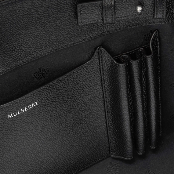 Mulberry Piccadilly Messenger Black Small Classic Grain